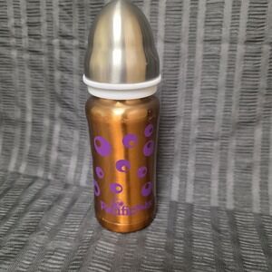 Pacific Baby Bottle Stainless Steel Copper Color With Purple Boy Girl